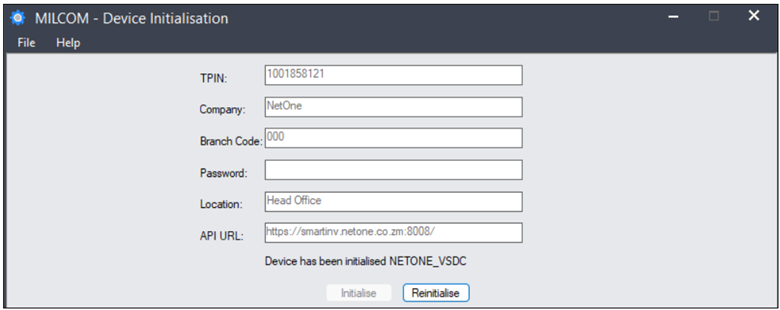 NetSmart Device Initialisation