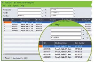 Bin Tracking Screenshot