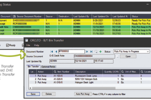Bin Tracking Screenshot